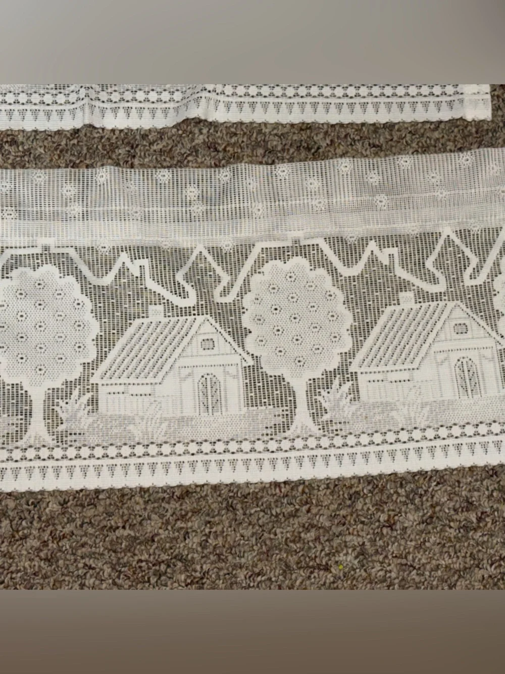 Set of 5 White Lace valences Panel‎ Curtains Set Vintage cottagecore 34